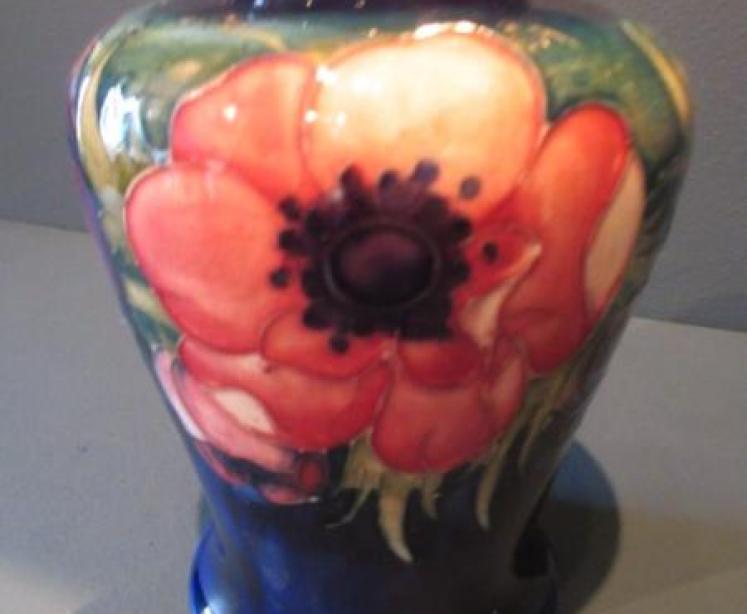 Early Moorcroft Anemone Baluster Shaped Vase.c.1930 - Image 4