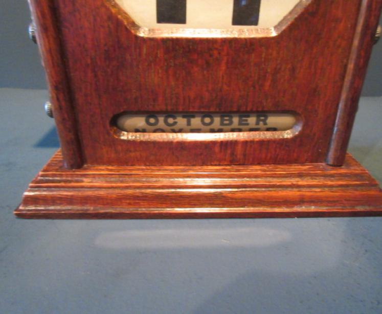 Large Victorian Solid Oak Perpetual Desk Calendar - Image 3