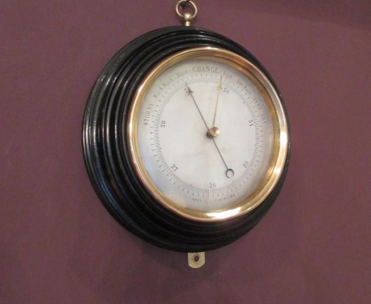 Antique Marine Barometer in Ebony Case - Image 7