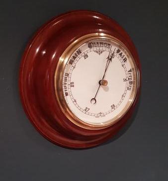 Large Victorian Polished Mahogany Barometer