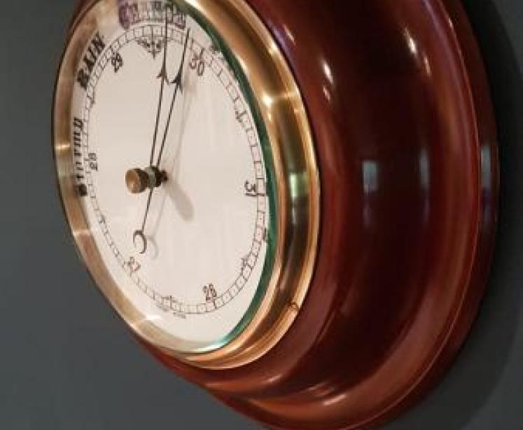 Large Victorian Polished Mahogany Barometer - Image 2