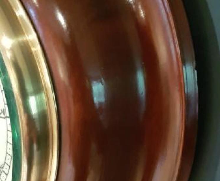 Large Victorian Polished Mahogany Barometer - Image 3