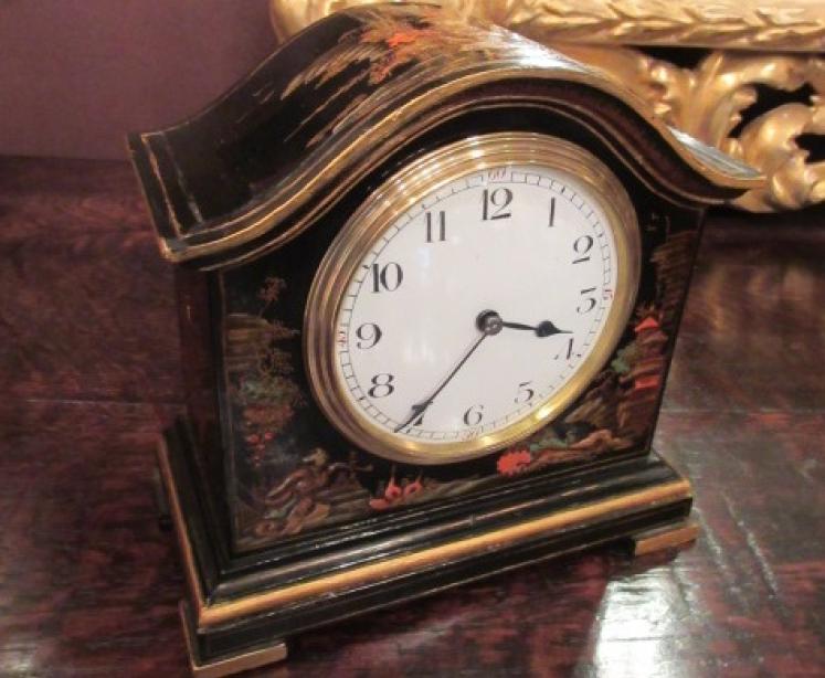 Superb Antique Chinioserie 8 Day Mantel Clock - Image 1