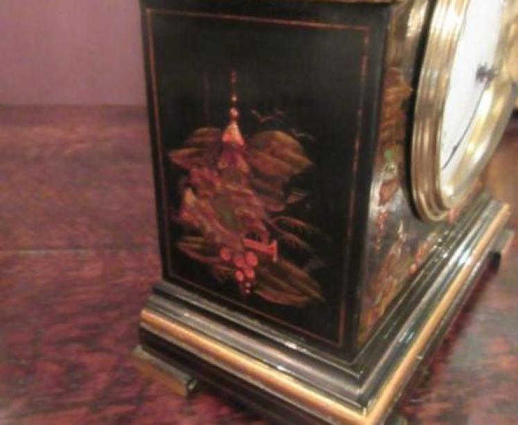 Superb Antique Chinioserie 8 Day Mantel Clock - Image 4
