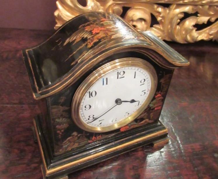 Superb Antique Chinioserie 8 Day Mantel Clock - Image 7