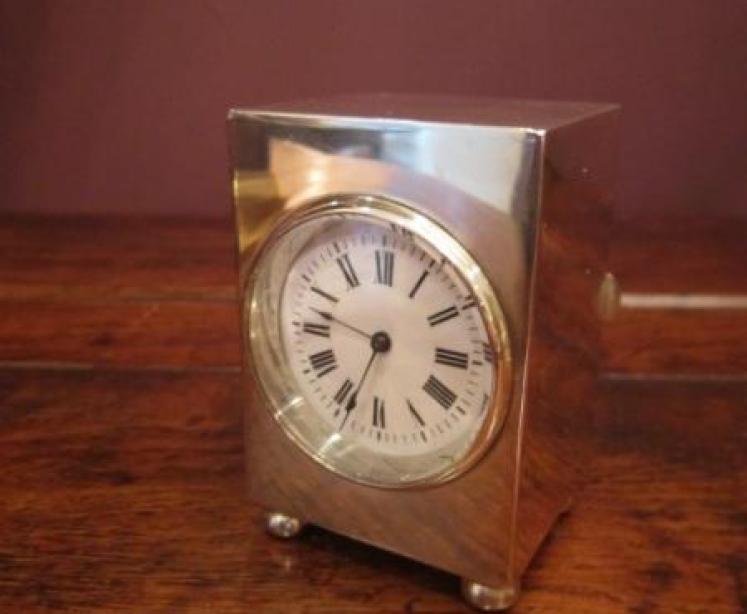 Fine Edwardian Miniature Silver Carriage Clock - Image 5