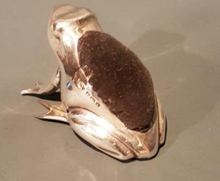 Rare Antique Silver Frog Pin Cushion - Image 3