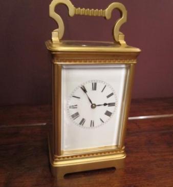 Fine 19th Century Gilded Striking Carriage Clock