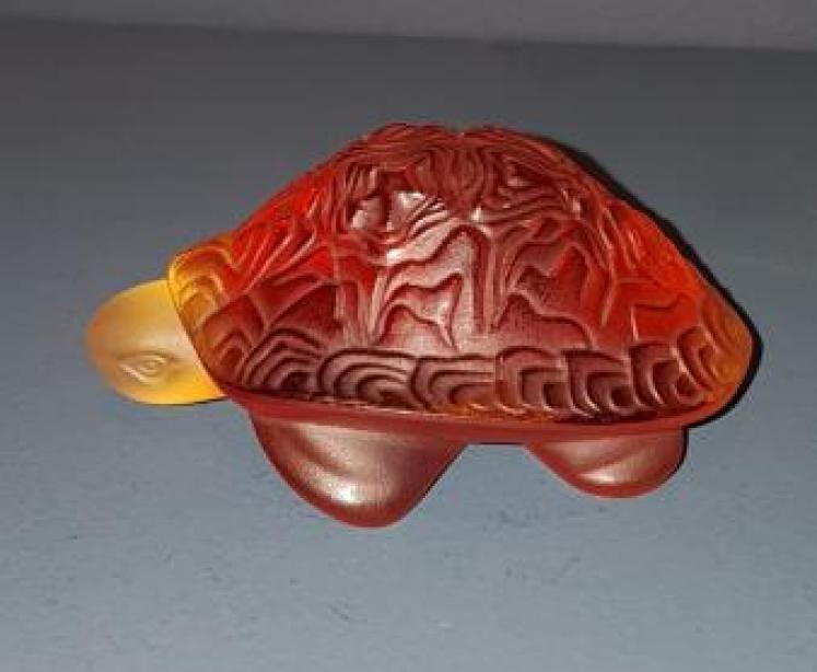 Lalique Opalescent Amber Turtle - Image 2