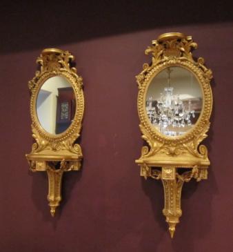 Superb Rare Pair of 19th Century Wall Sconce Mirrors
