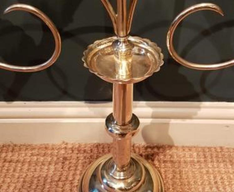 Impressive Matching Pair of Brass Church Candelabra - Image 4