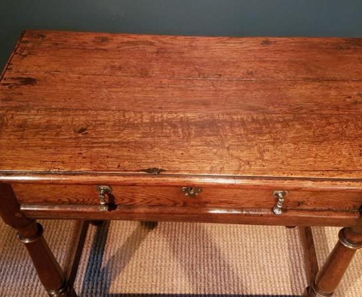 William and Mary Period Walnut Oak Side Table - Image 2