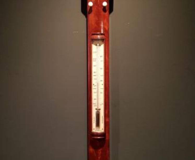 Superb Victorian Bow Front Stick Barometer - Image 2