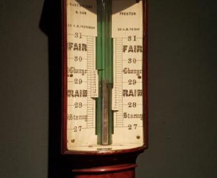 Superb Victorian Bow Front Stick Barometer - Image 3