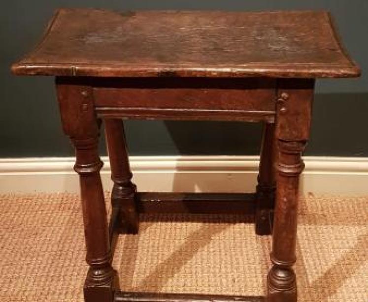 Superb Period Oak Top Joint Stool - Image 2