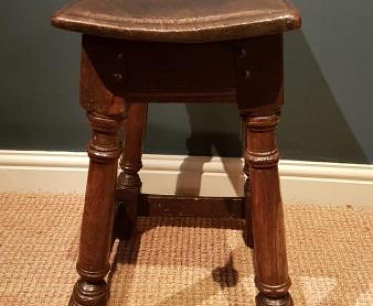 Superb Period Oak Top Joint Stool - Image 6