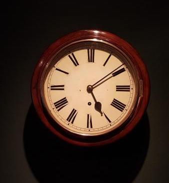 Late Victorian Mahogany English Dial Clock