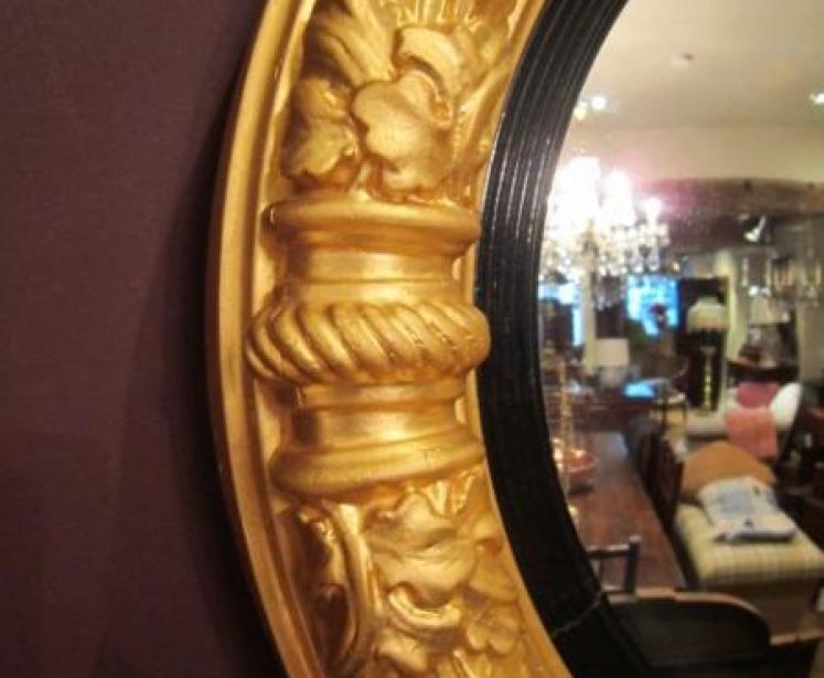 Superb Regency Period Gilt Convex Mirror - Image 3