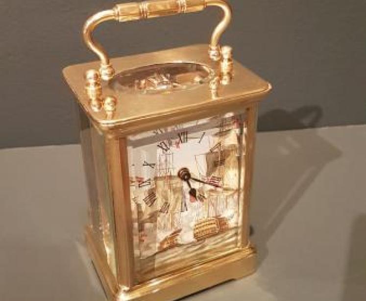 Victorian Carriage Clock With Enamelled Dial - Image 2