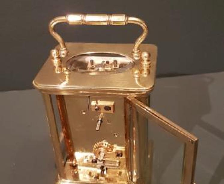 Victorian Carriage Clock With Enamelled Dial - Image 5