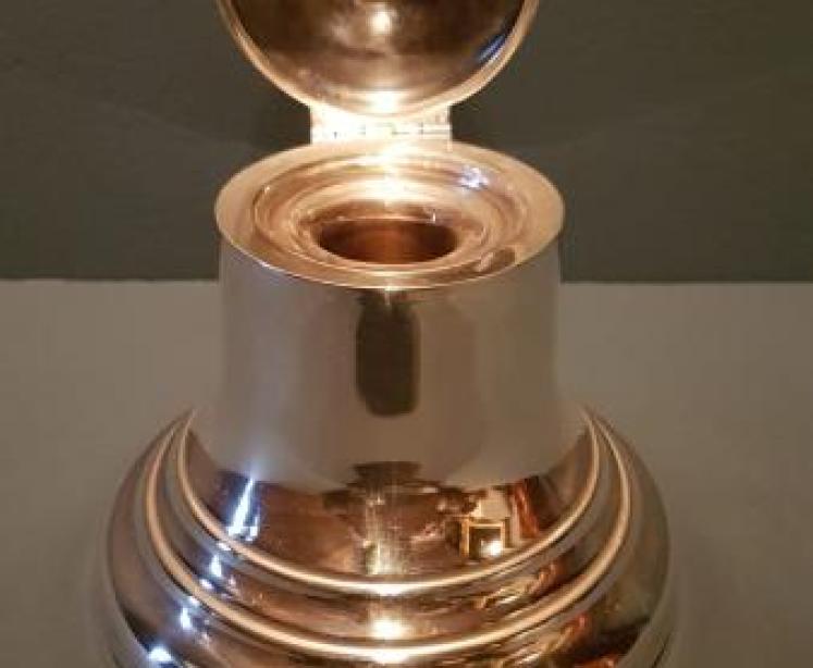Large Edwardian Silver Bell Ink well - Image 2