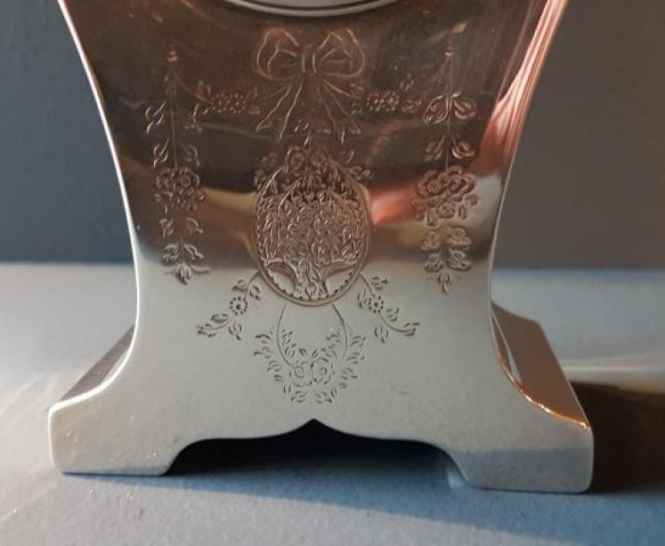 Fine Edwardian Solid Silver Mantel Clock - Image 4