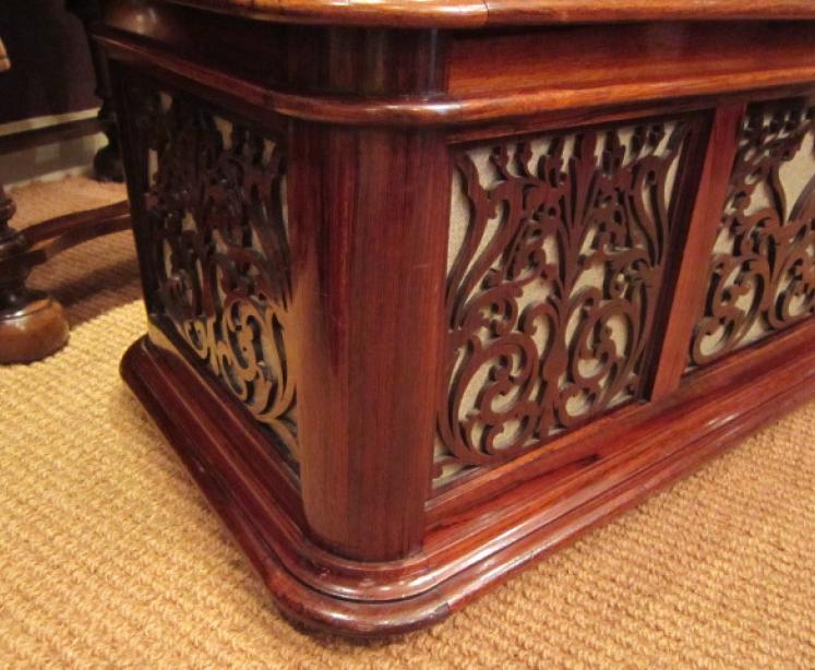 Stunning Early Victorian Rosewood Ottoman - Image 5