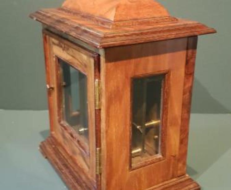 Fine Quality Edwardian Walnut Mantel Clock by Dent  - Image 2