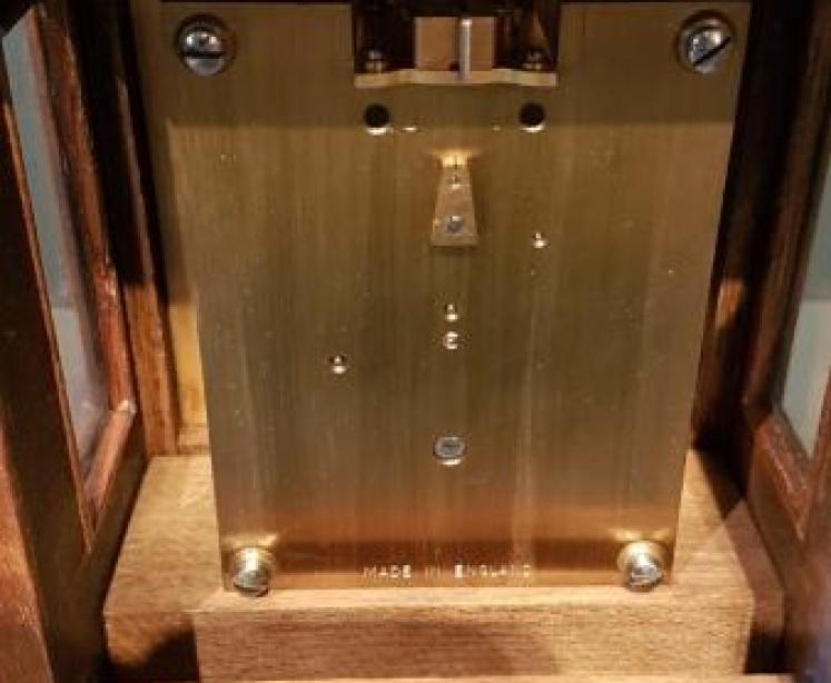 Fine Quality Edwardian Walnut Mantel Clock by Dent  - Image 5