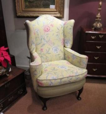 Very Attractive Mid Victorian Wing Back Armchair