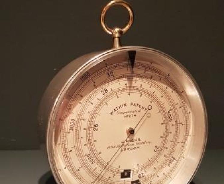 Rare Victorian 'Watkins Patent' Desktop Marine Barometer - Image 1