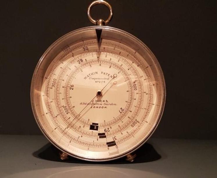 Rare Victorian 'Watkins Patent' Desktop Marine Barometer - Image 6