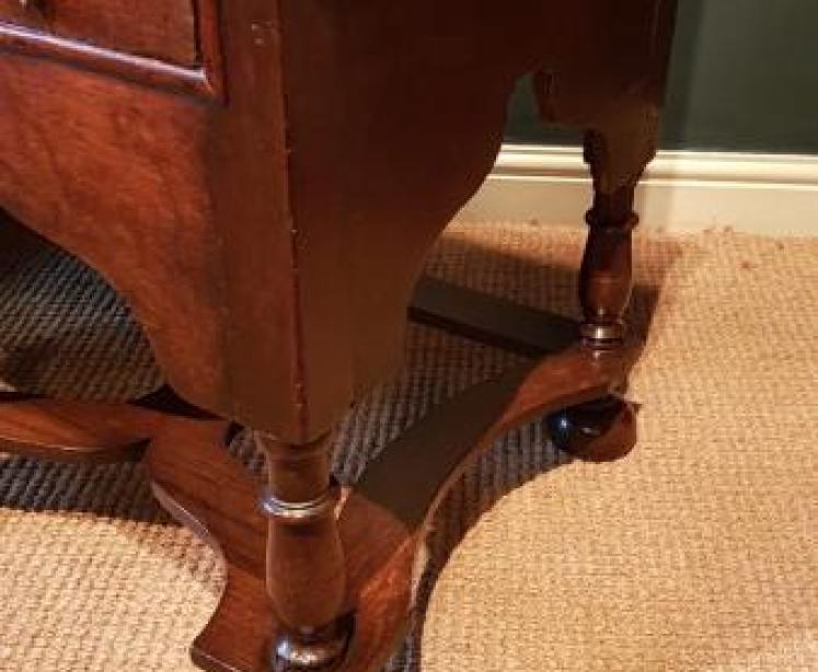 Outstanding Original George I Oak Chest on Stand - Image 7