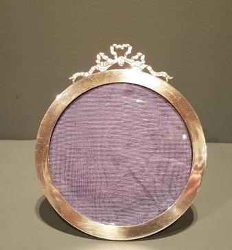 Edwardian Silver Circular Photo Frame