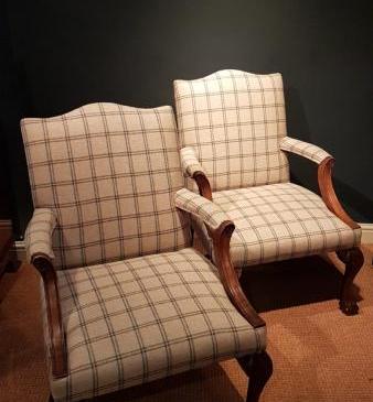 Matching Pair of Antique Gainsborough Chairs