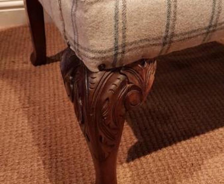 Matching Pair of Antique Gainsborough Chairs - Image 4