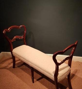 Victorian Rosewood Window Seat