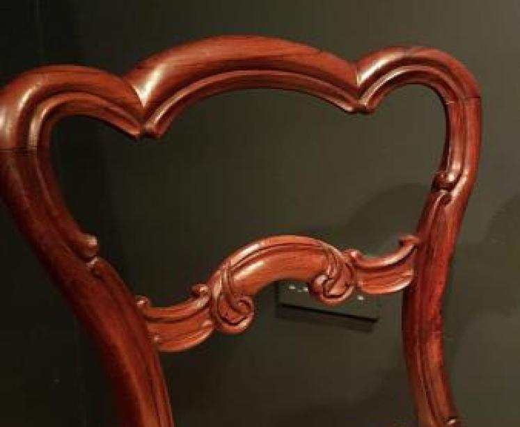 Victorian Rosewood Window Seat - Image 3