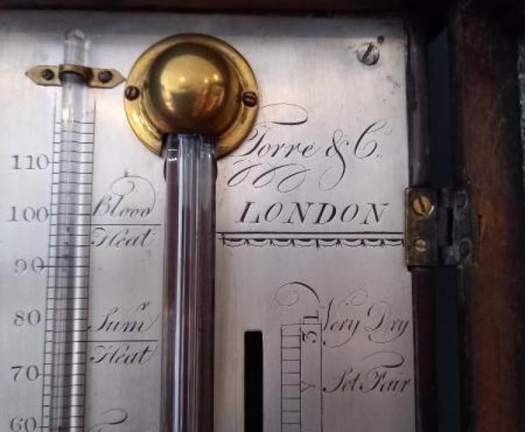 Fine George III Period Inlaid London Stick Barometer - Image 3