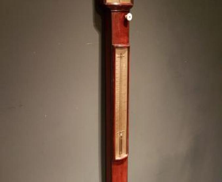 Fine Quality Antique Bow Front Stick Barometer - Image 7