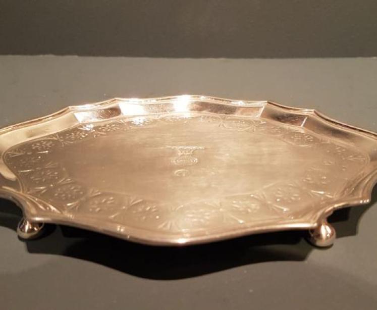 George III Period Silver Salver London 1793 - Image 2
