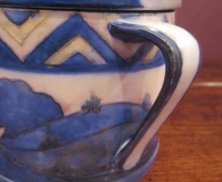 Large Moorcroft 'Dawn' Landscape Jar & Cover - Image 3