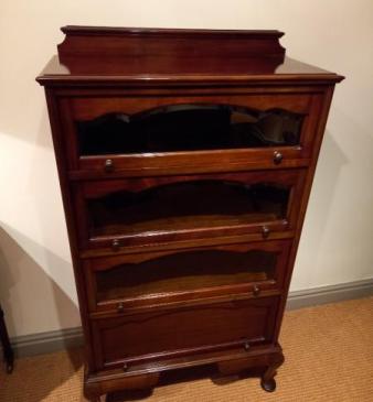 Antique Solid Mahogany Four Tier Bookcase