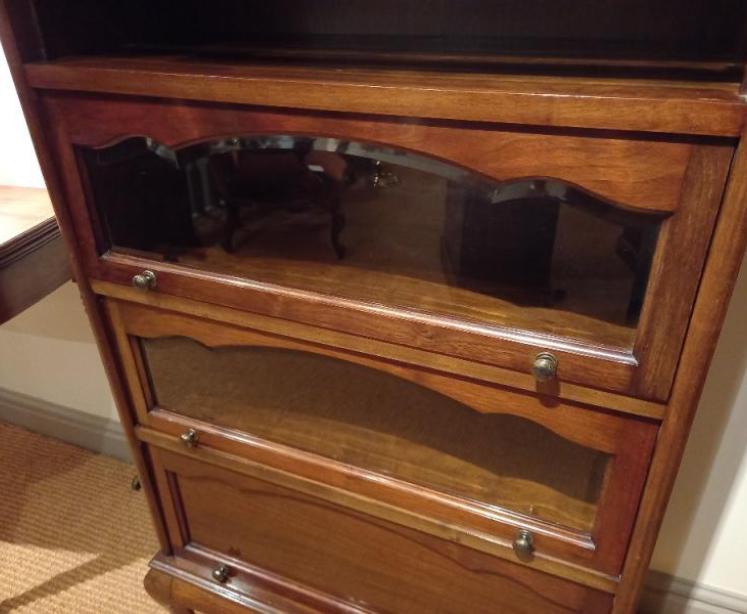 Antique Solid Mahogany Four Tier Bookcase - Image 3