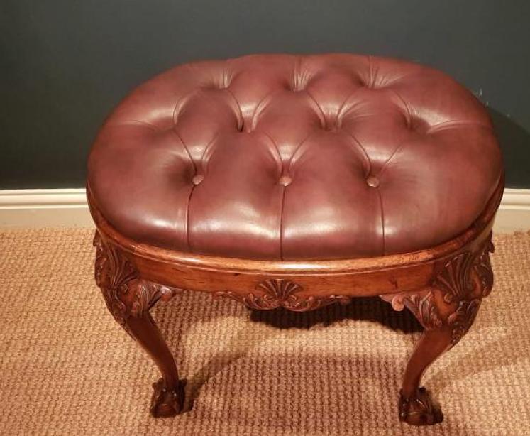 Fine Quality George III Style Walnut Stool - Image 3