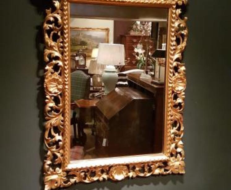Victorian Timber Gilt Mirror - Image 1