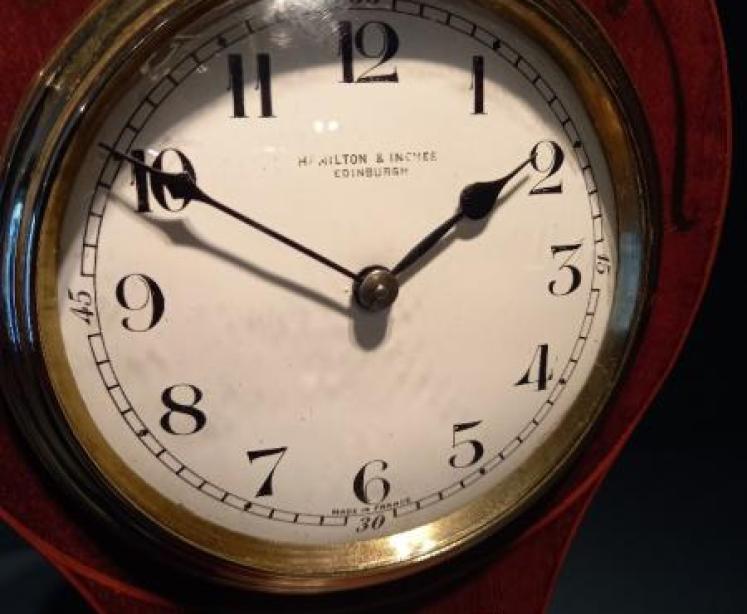 Superb Antique Mother of Pearl Inlaid Mantel Clock - Image 7