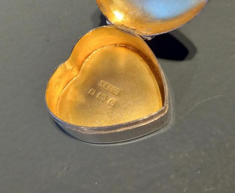 Edwardian Silver Heart Keepsake Trinket - Image 7