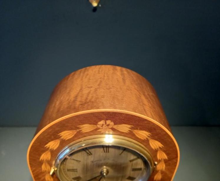 Superb Antique Fruitwood Inlaid Waring & Gillow Mantel Clock - Image 5