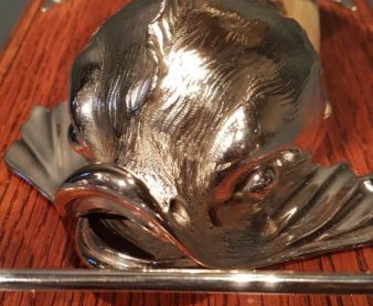 Superb Victorian Silver Plated and Horn Dinner Bell - Image 4